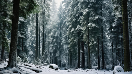 nature snow treesの素材