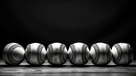 photo baseball ball black and whiteの素材
