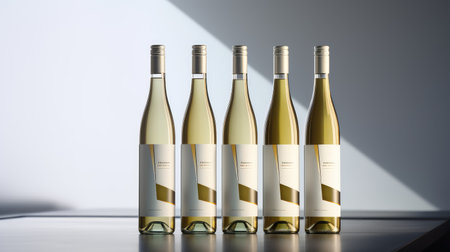 modern white wine bottlesの素材