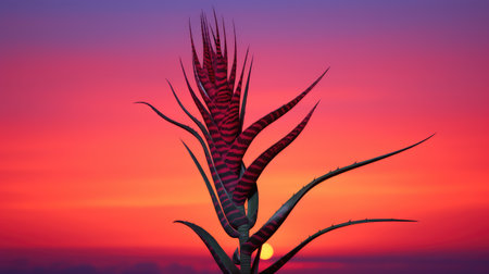 outline snake plant silhouetteの素材