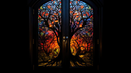 glass black doorsの素材