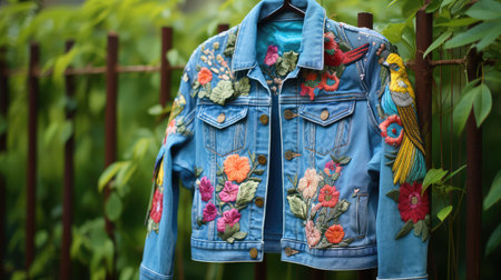 fashion blue jacketの素材