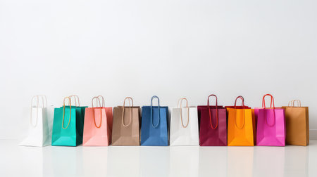 bags shopping white backgroundの素材