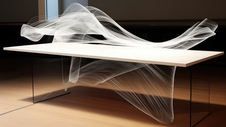 fluid table line drawingの素材