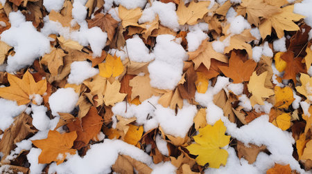 cluster winter leavesの素材