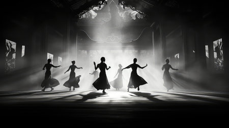 contrast black and white buildingsの素材