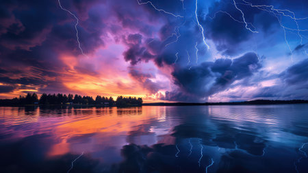 storm water color skyの素材