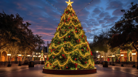 holiday tree lightingの素材