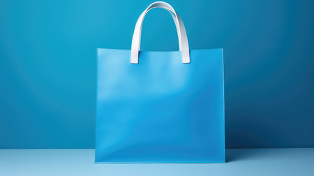 sleek shopping bag blueの素材