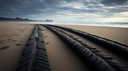 ocean black tire tracksの素材