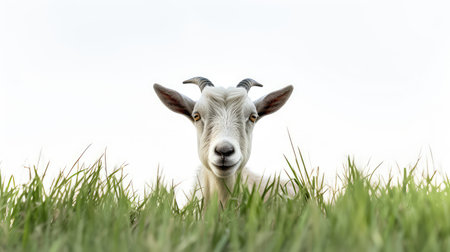 moment goat white backgroundの素材