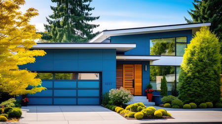 bold garage door houseの素材