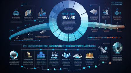 evolution data center infographicsの素材