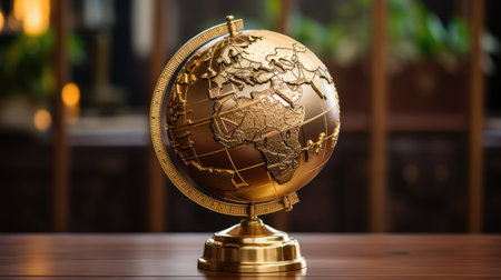 continents gold globe north americaの素材