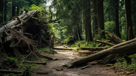 branches downed treesの素材