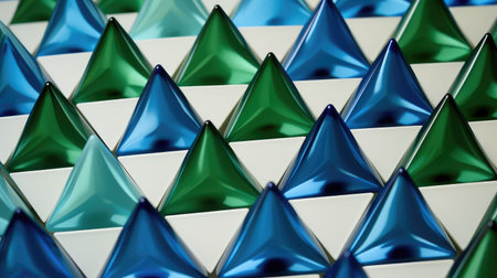 triangle geometric shape blue and greenの素材