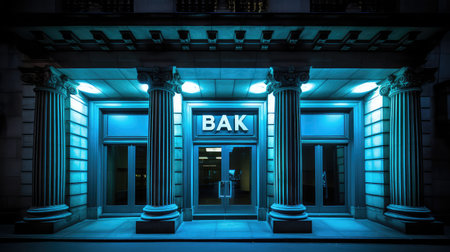 sign bank blueの素材