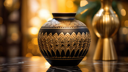 intricate gold and black patternの素材