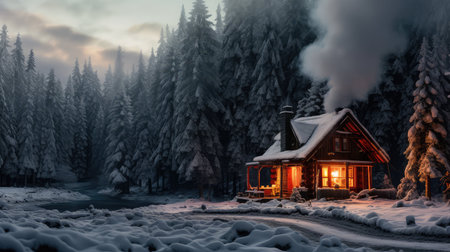 cozy holiday woodの素材