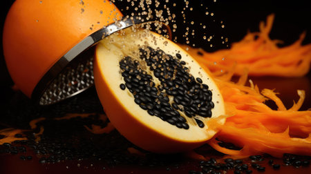 photo orange color backgroundの素材