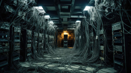 dusty old data centerの素材