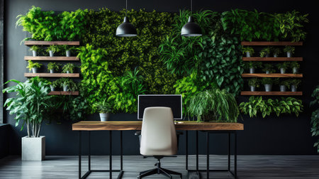 space office background greenの素材