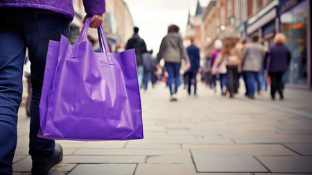 sale purple shopping bagの素材