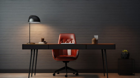 minimalist office table mockupの素材