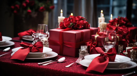 table red presentsの素材