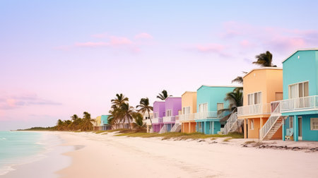 lavender pastel housesの素材