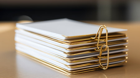 stationery gold paper clipの素材