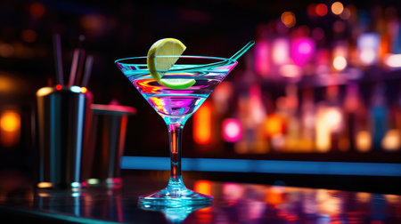 trendy martini glass neonの素材