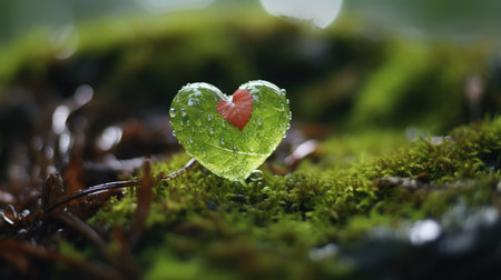 moss heart leavesの素材
