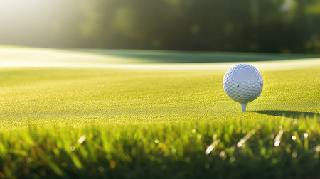 course golf ball on greenの素材