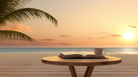 tranquil table beachの素材