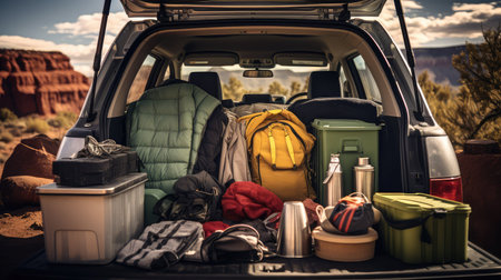 tent road trip checklistの素材