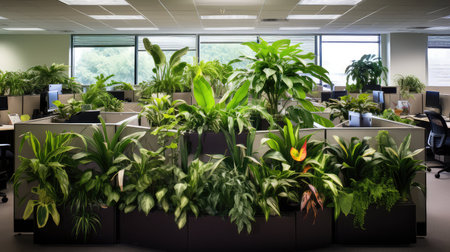 decor office plants backgroundの素材