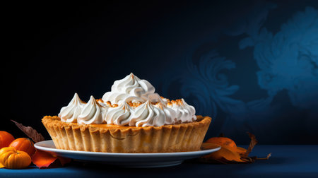 cream thanksgiving blue backgroundの素材