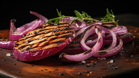 smoky red onion sliceの素材