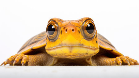 up box turtle white backgroundの素材