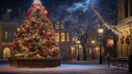 decorations christmas tree boughの素材