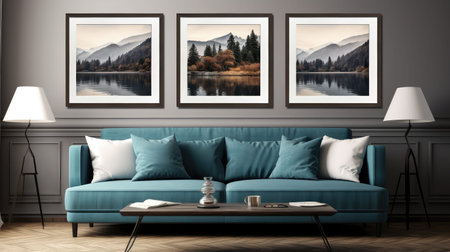 landscape blank wall artの素材