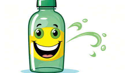 face water bottle clipartの素材