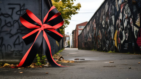 solidarity black awareness ribbonの素材