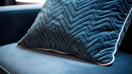 pillow blue velvet textureの素材