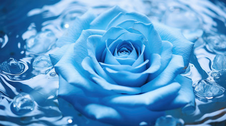 macro blue rose petalsの素材