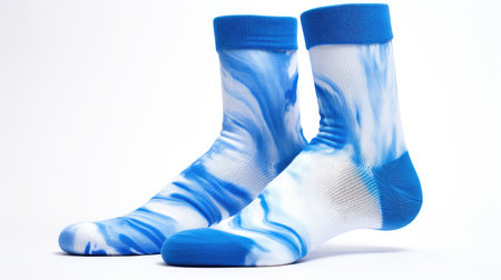 patterns blue white tie dyeの素材