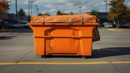 refuse orange dumpsterの素材