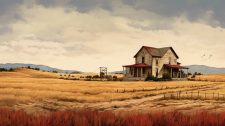 rustic house illustrationの素材