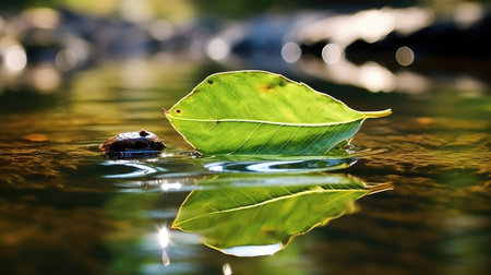 pond leaf greenの素材